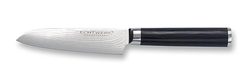 Echtwerk Damastmesser Kleines Santokumesser Traditionelles Japanisches Messer Kochmesser