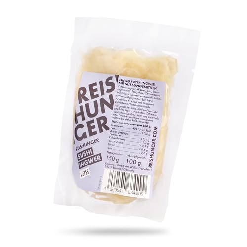 Reishunger Ingwer Eingelegter Sushi Ingwer In Wei 12x100g