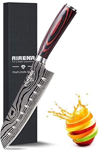 Airena Japanisches Santoku Messer 7 Inch Kochmesser Profi