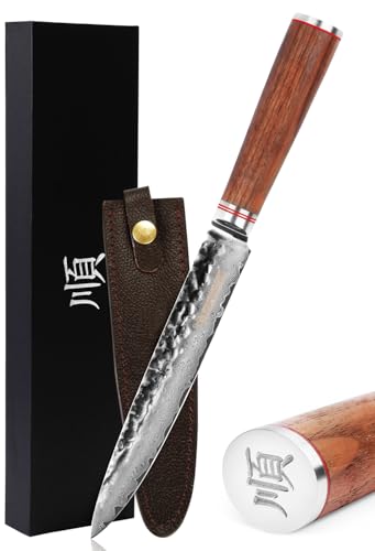 Yousunlong Tranchiermesser 200mm Schneidemesser Japanischer Geh Mmerter Damaszenerstahl