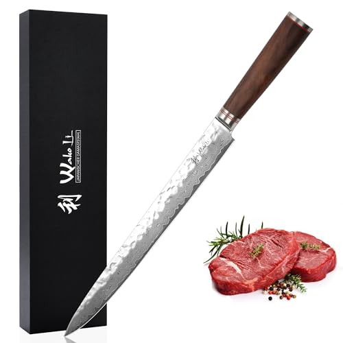 Wakoli Nussbaum Damastmesser Sashimimesser Tranchiermesser Scharfe 30 Cm