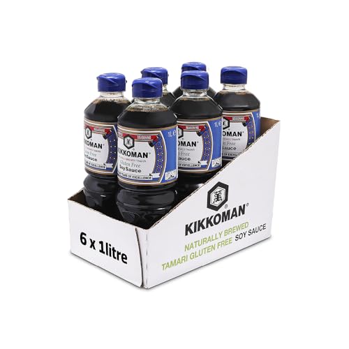Kikkoman Tamari Glutenfreie Sojasauce 1 Liter 6 St