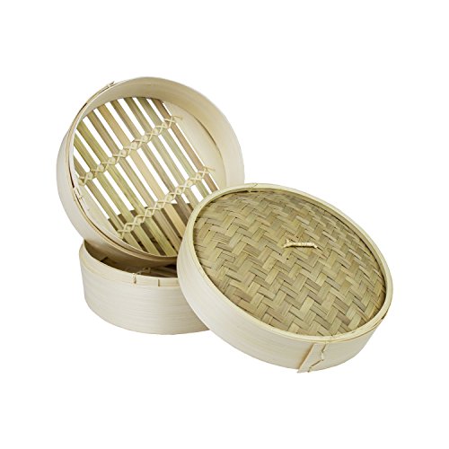 20cm Bamboo Steamer Set 3 Teilig Bambusd Mpfer