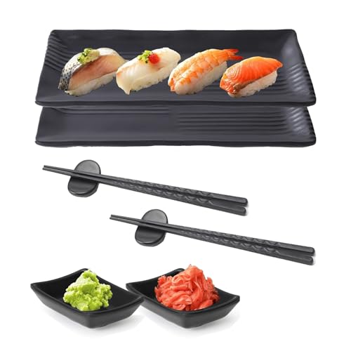 Molijysp Japanisches Sushi Geschirr Set 8 Teiliges Sushi