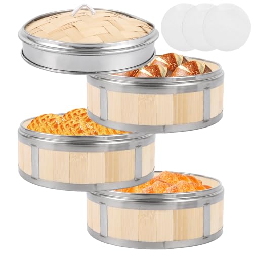 Oungy 3 Etagen Bambusd Mpfer 20 Cm Bambus