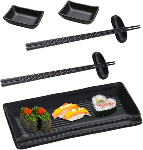 Stoucla Sushi Platte Mit Dipschalen Japanese Sushi Teller
