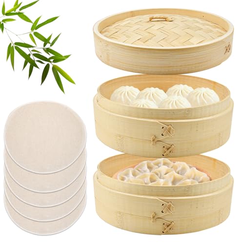 Hekobag Dampfgarer Dampfkorb Bambus Bambusd Mpfer Mit 2