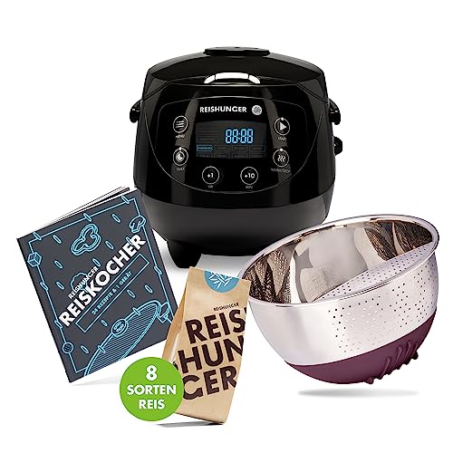 Reishunger Digitaler Reiskocher Klein Schwarz 0 6 L